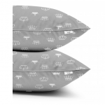 Set of pillowcases CROWN GREY - image-1